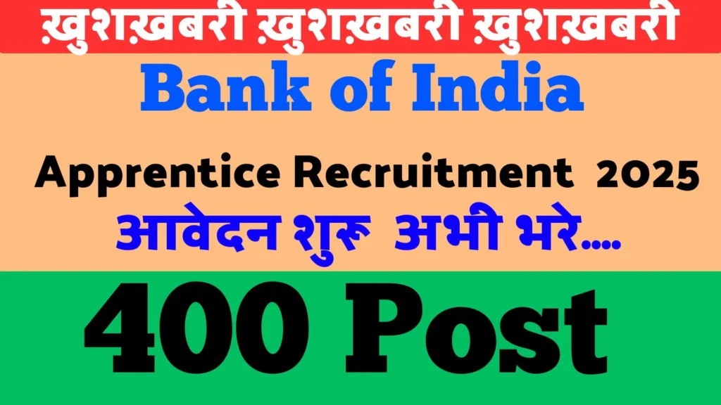 Bank of India Apprentice Recruitment